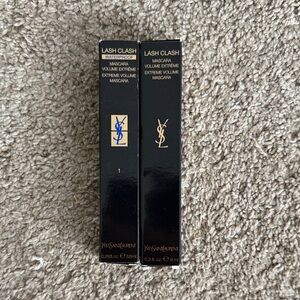 Yves Saint Laurent Lash Clash Mascara – black one is waterproof. One is normal.